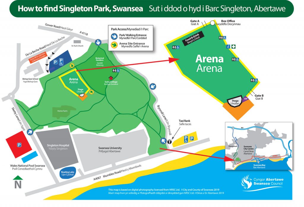 Singleton Park Concert Map